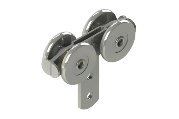 ROLETA DUPLA RODA AÇO  30x24