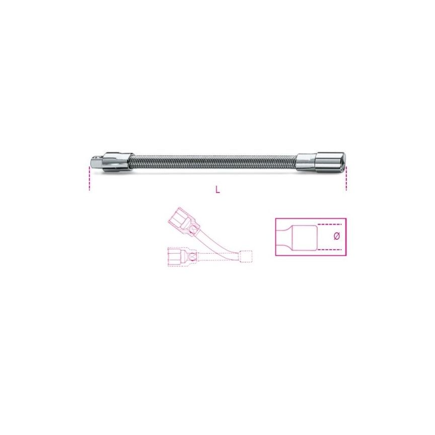 EXTENÇÃO FLEXIVEL  1/4F x 1/4M     900FL
