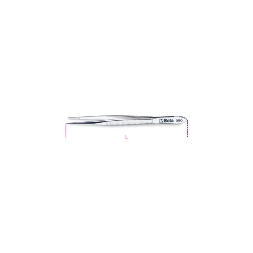 PINÇA INOX PONTAS DIREITAS                     990
