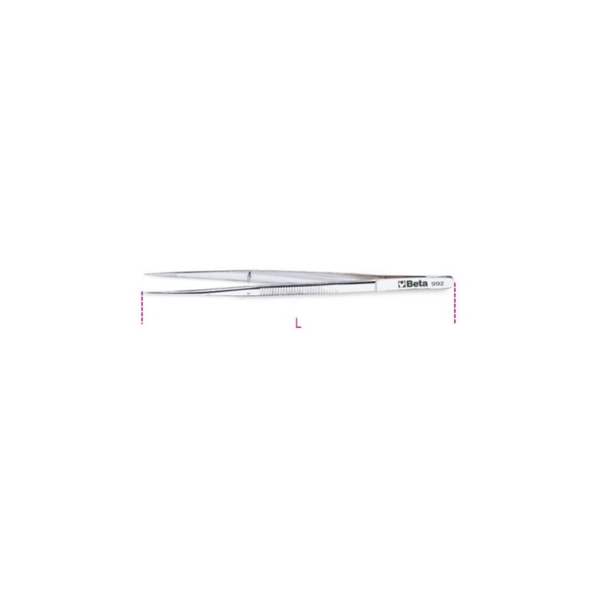 PINÇA INOX PONTAS DIREITAS                     992