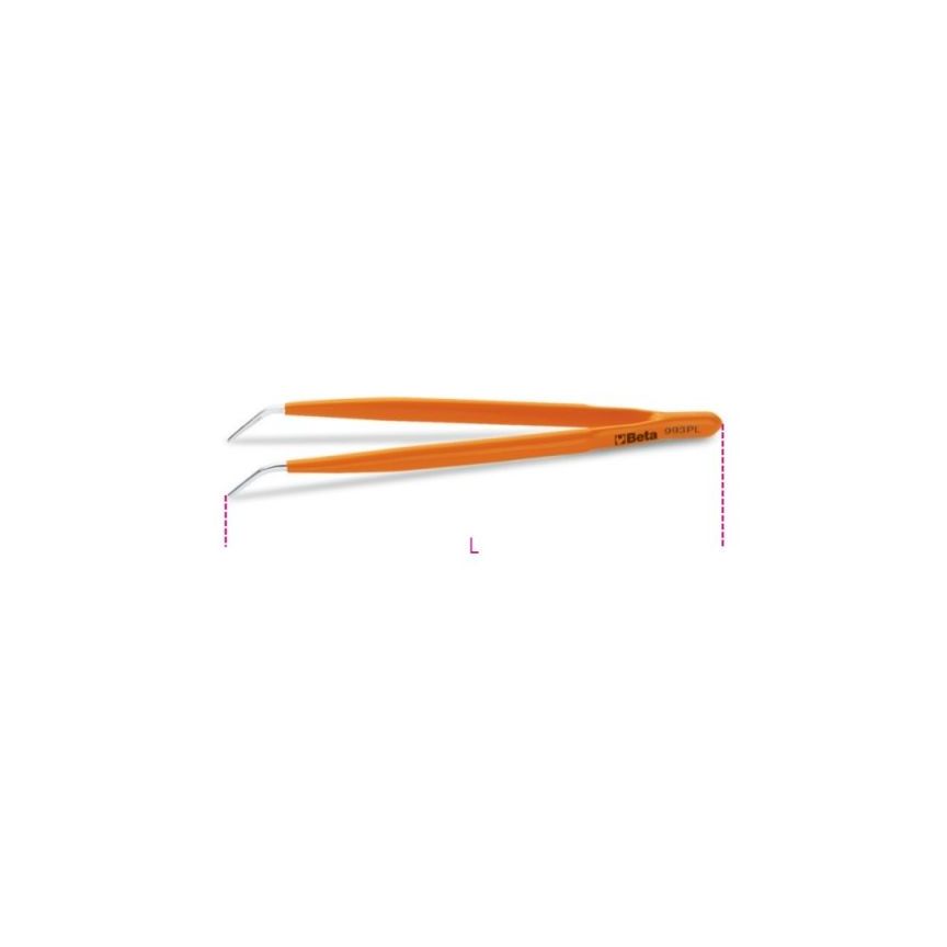 PINÇA INOX PONTAS CURVA PVC                  993PL