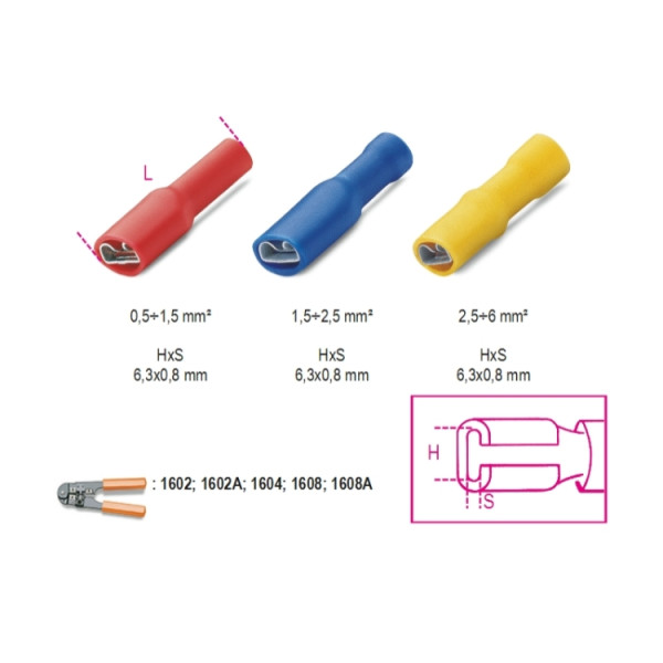 KIT 50 TERMINAIS     6,3x0,8 1,5-2,5    1624FI