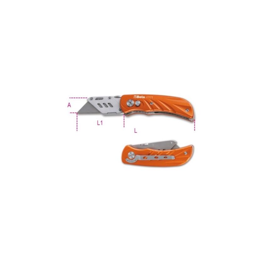 NAVALHA COM LAMINA TRAPEZOIDAL 1777T