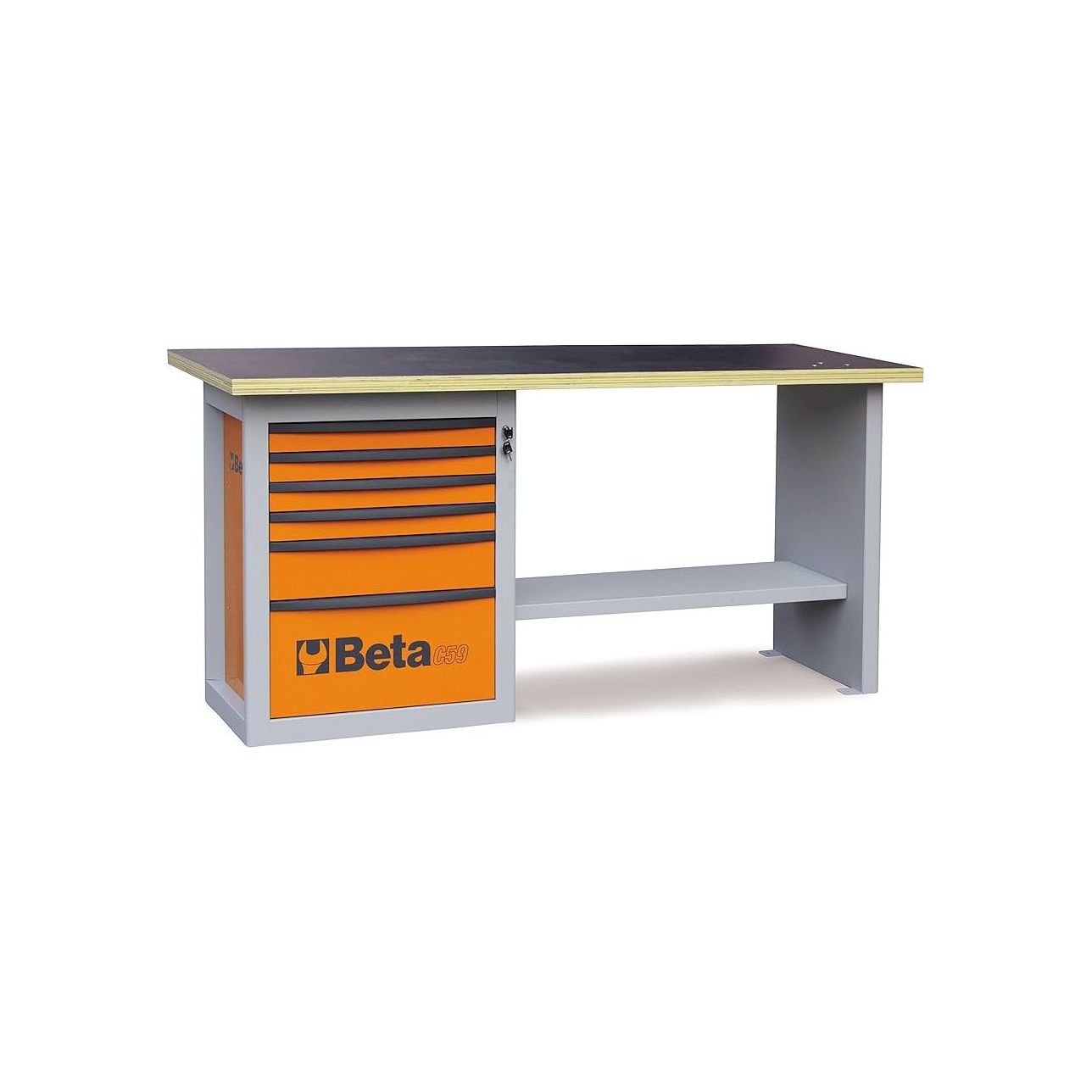 BANCADA TRABALHO ENDURANCE c/MODULO 6 GAVETAS   C59A/G