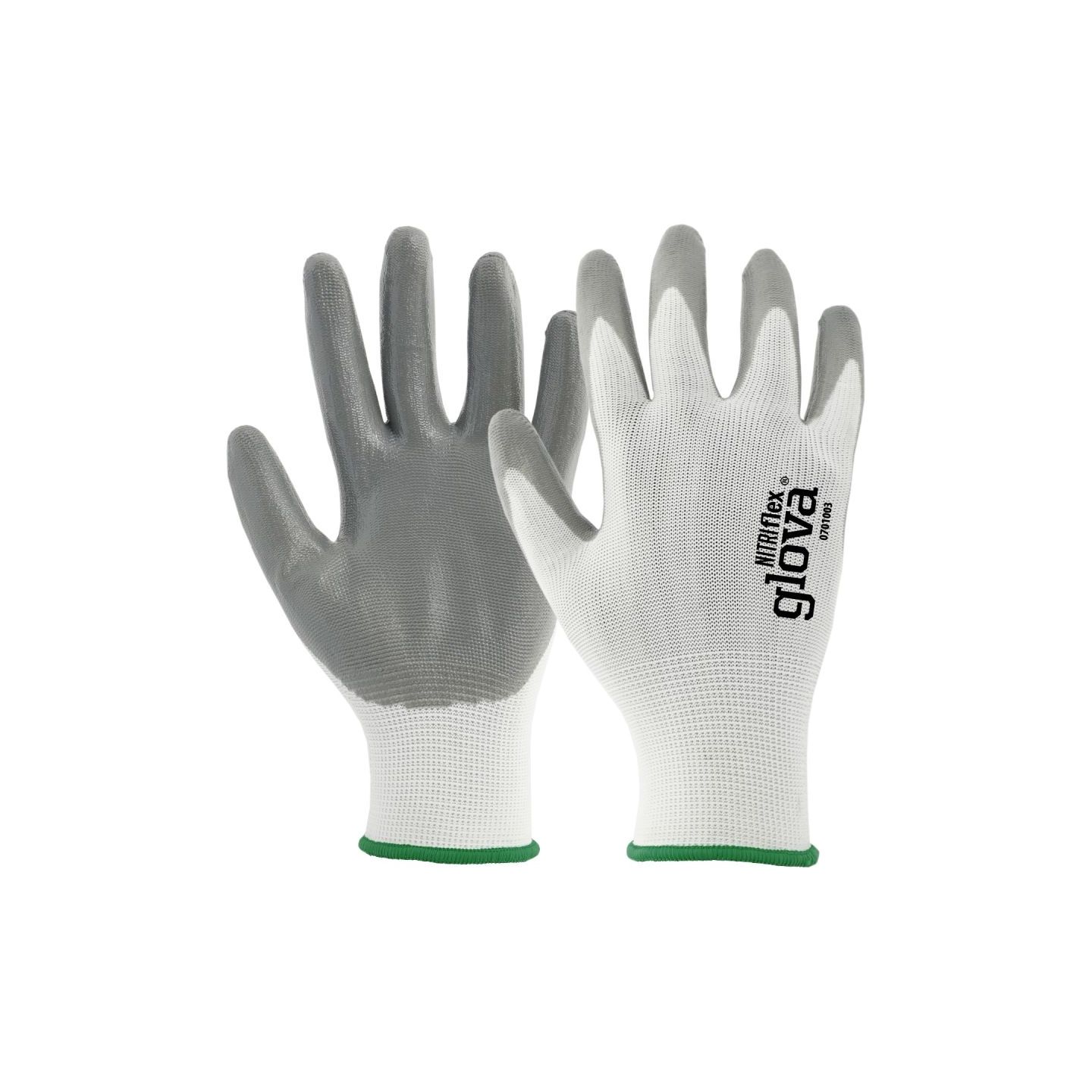 LUVA NYLON REVESTIMENTO NITRILO CINZA     0701003-07