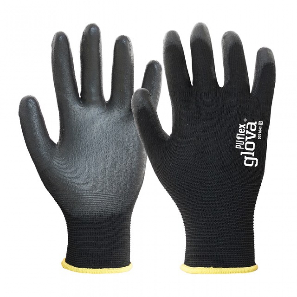 LUVA NYLON REVESTIMENTO POLIURETANO PRETO    0701041-10