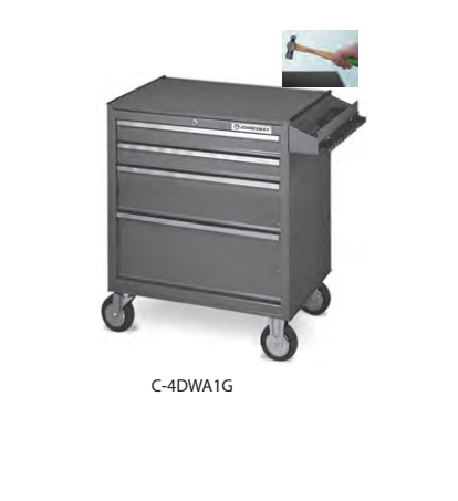 CARRO VAZIO 4 GAVETAS  CINZA   C-4DWA1G