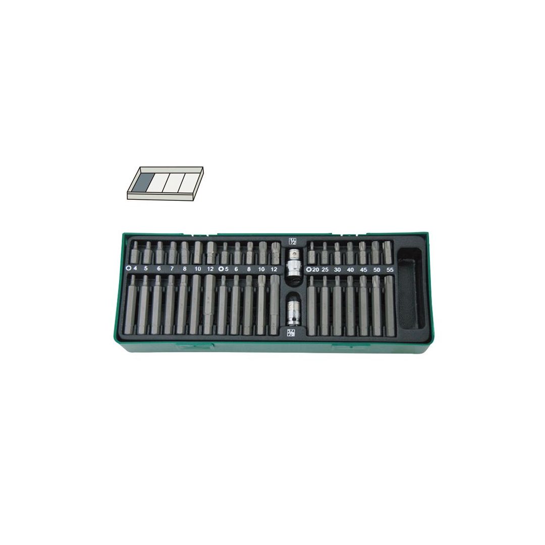 JOGO 40 BITS 10mm c/ADAPTADOR 3/8 e 1/2 S29H4140SP