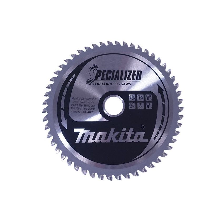 DISCO HM ALUMINIO 150x20 z52     B-47064