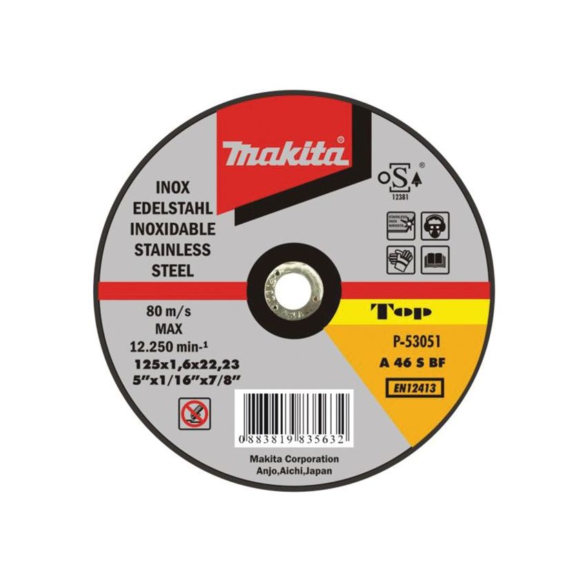 DISCO CORTE INOX 125 x 1,0     P-53045
