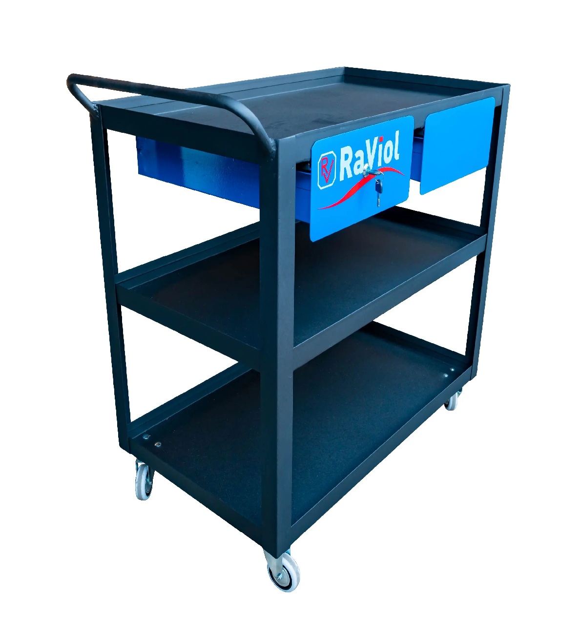 CARRO C/3 PRATELEIRAS 505x890 + 2 GAVETAS   CFXL2