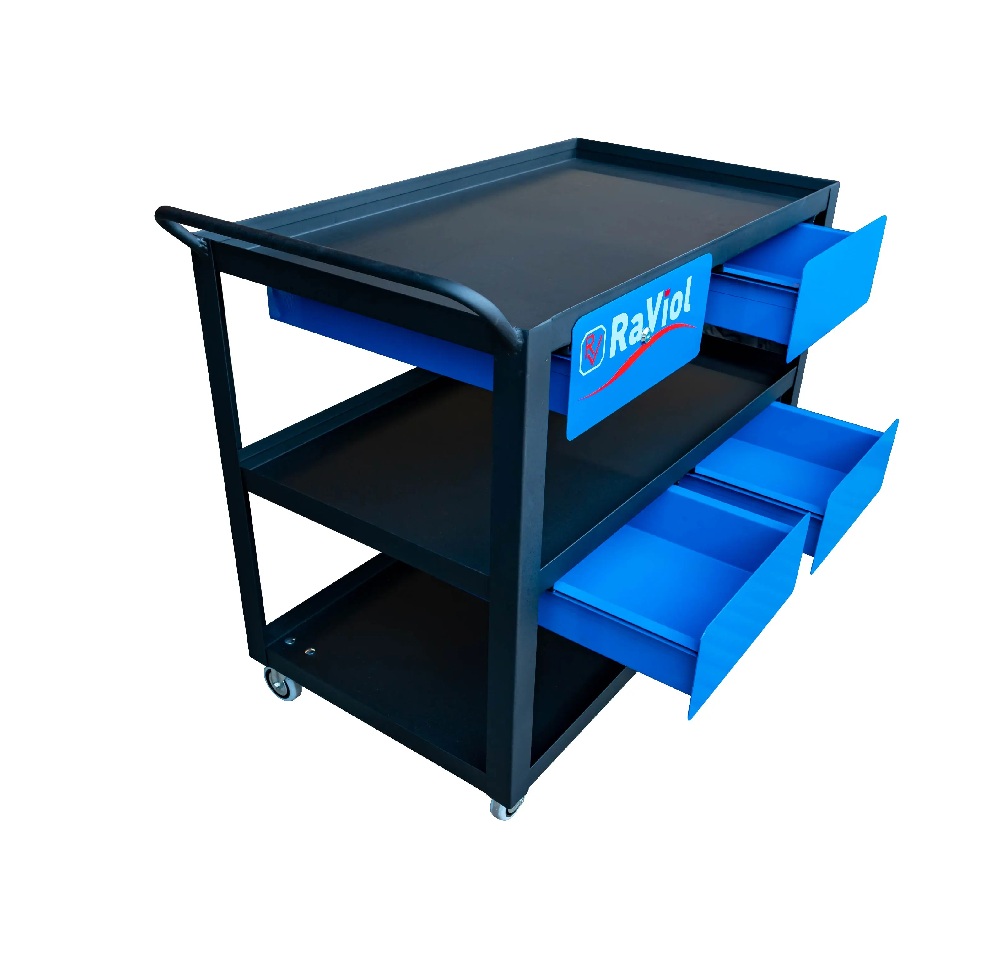 CARRO C/3 PRATELEIRAS 505x890 + 4 GAVETAS   CFXL4