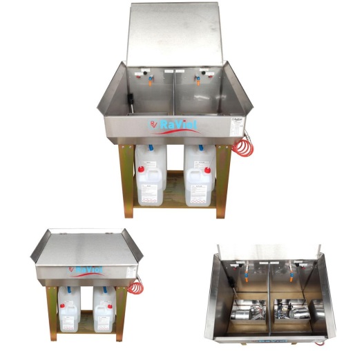 MAQUINA LAVAR PISTOLAS PINTURA INOX DUPLA     TPPI-780