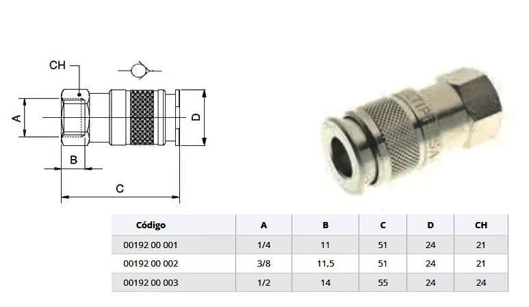 TOMADA      1/4F     192
