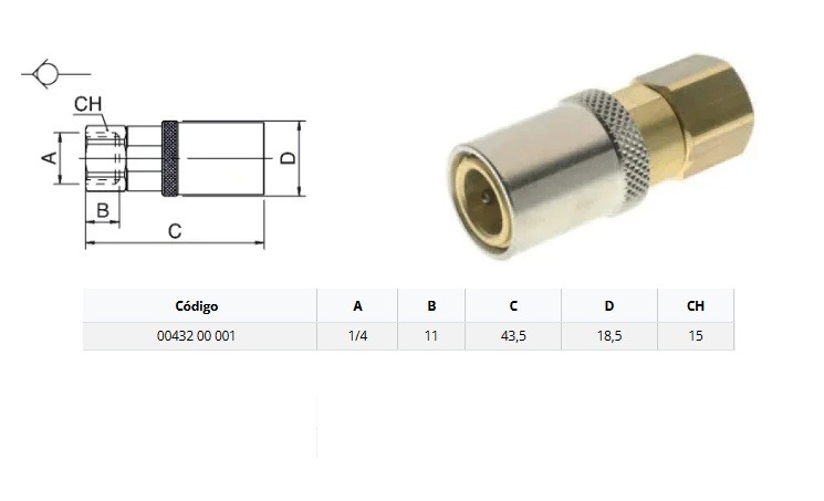 TOMADA     1/4F    432