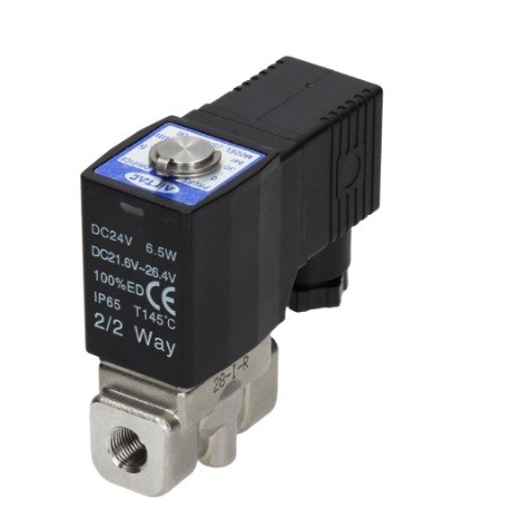 VALVULA ATC INOX/FPM 2/2 NA 1/4G 24VDC