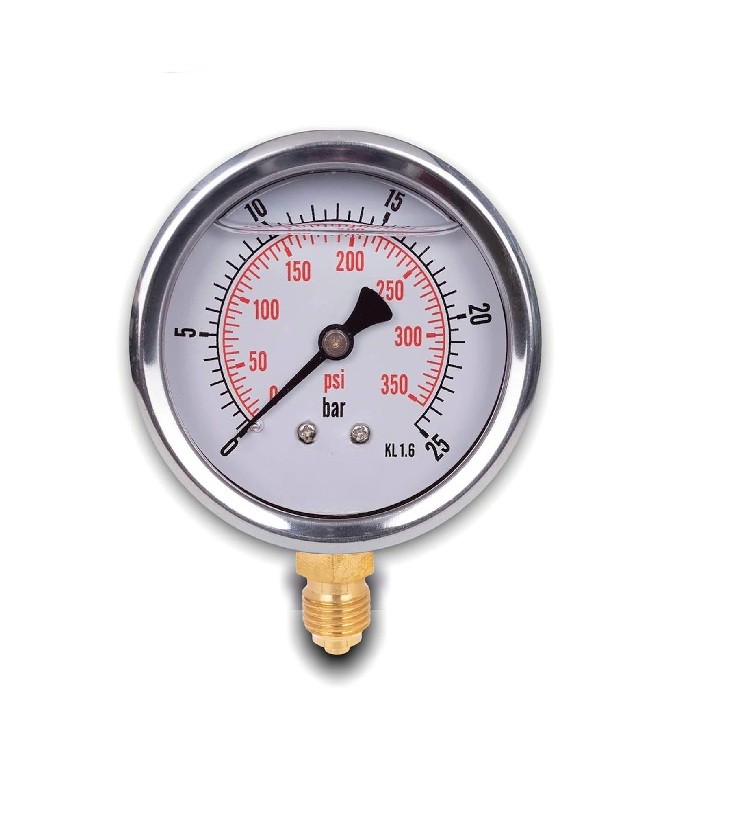 MANOMETRO D63 0-16bar 1/4M GLI-INOX c/ABA VAG351614