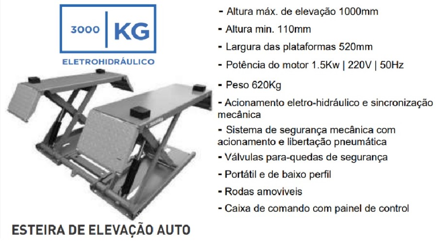 ELEVADOR ESTEIRA  3ton     7530