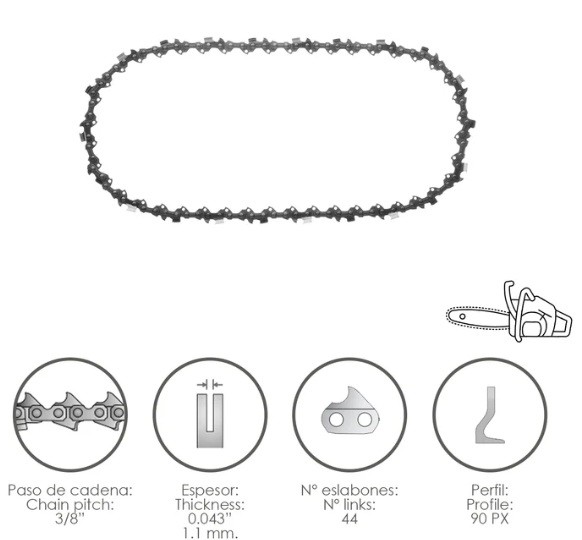 CADENA 90PX 1,1MM/043