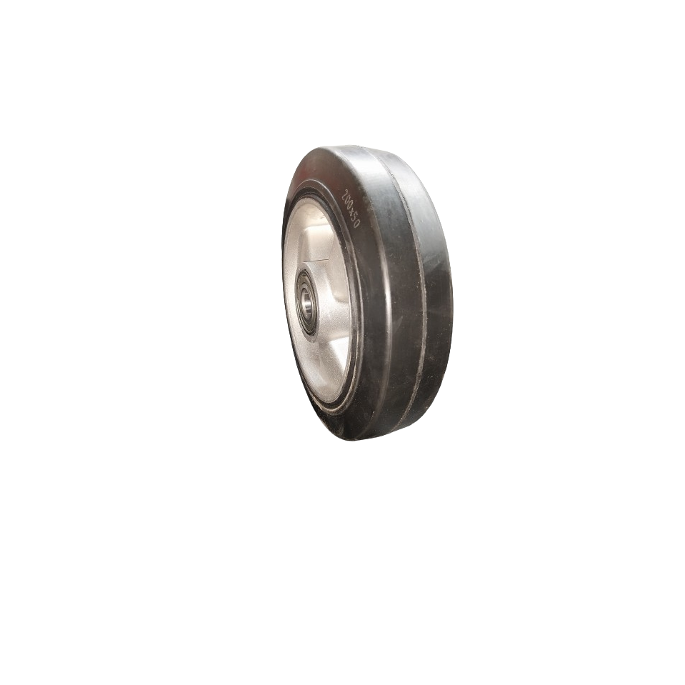 RODA BORRACHA PORTA PALETES NUCLEO ALUM  200x50 F20