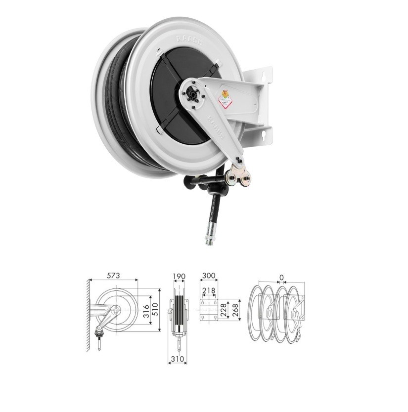 ENROLADOR 10m MANGUEIRA GASOLEO 10B   8540.610