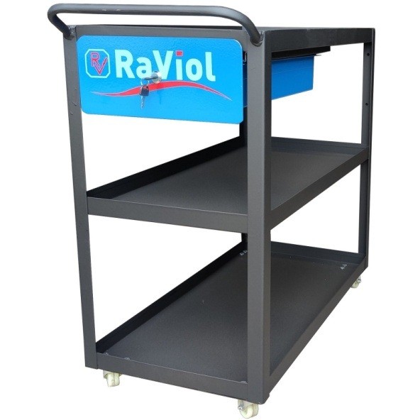 CARRO 3 PRATELEIRAS+GAVETA 350x760x810 200kgs  CF1