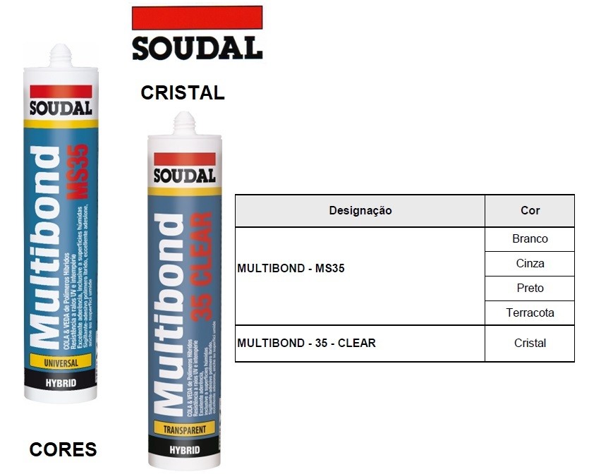 COLA E VEDA CRISTAL          290ml  MULTIBOND -35 - CLEAR