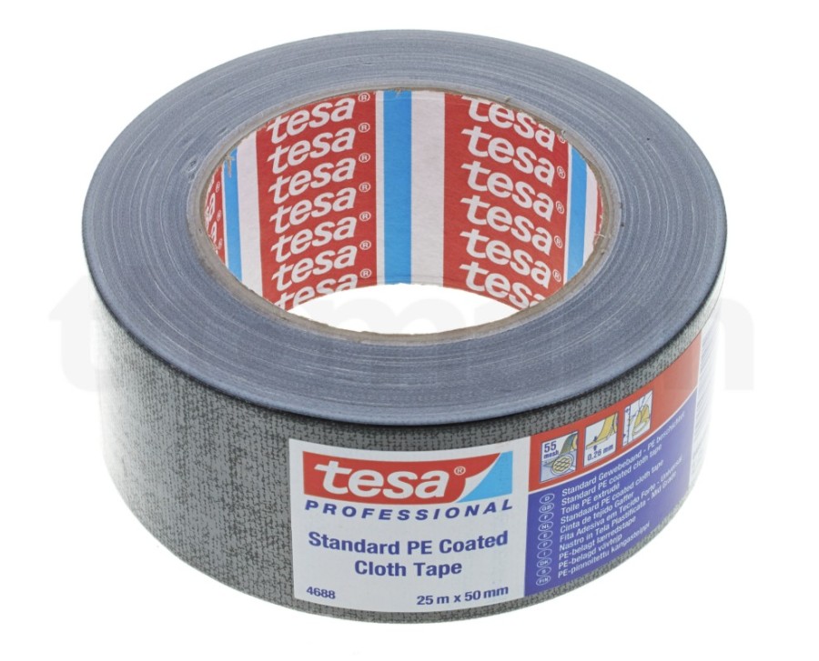 FITA TECIDO GAFFER CINZA  25m x 50mm   4688