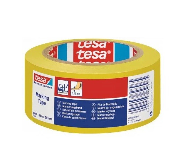 FITA MARCAÇÃO PAVIMENTO 33m x 50mm  60760 - AMARELA